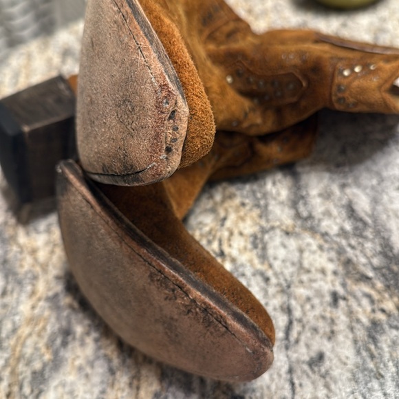 Idyllwind Distressed Suede Studded Cowboy Boots - Picture 9 of 11